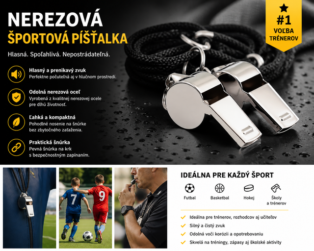 Sudačka pištaljka nehrđajuća